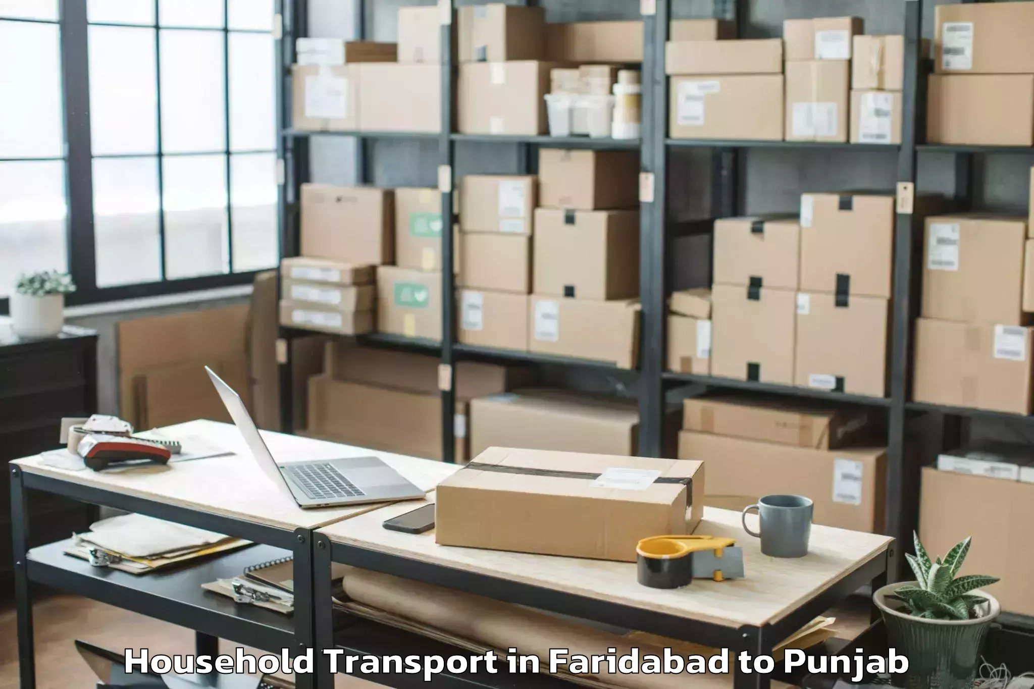 Top Faridabad to Ansal Plaza Mall Ludhiana Household Transport Available